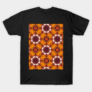 Orange and White Flower Looking Pattern - WelshDesignsTP005 T-Shirt
